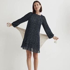 NWT Madewell Crinkle Georgette Mini Dress Floral XXS